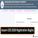 Assam CEE 2026 Registration Begins @astu.ac.in; Apply by March 31